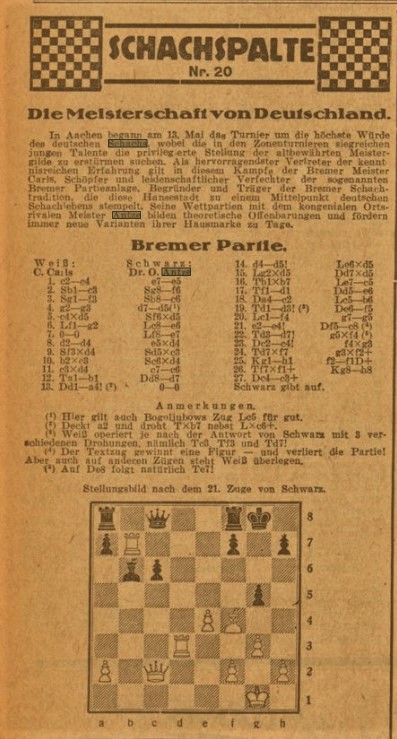 CC Meister 1934 Carls Antze Badische Presse Generalanzeiger der Residenz Karlsruhe und des Großherzogtums Baden Pfingstausgabe So 20.5.1934